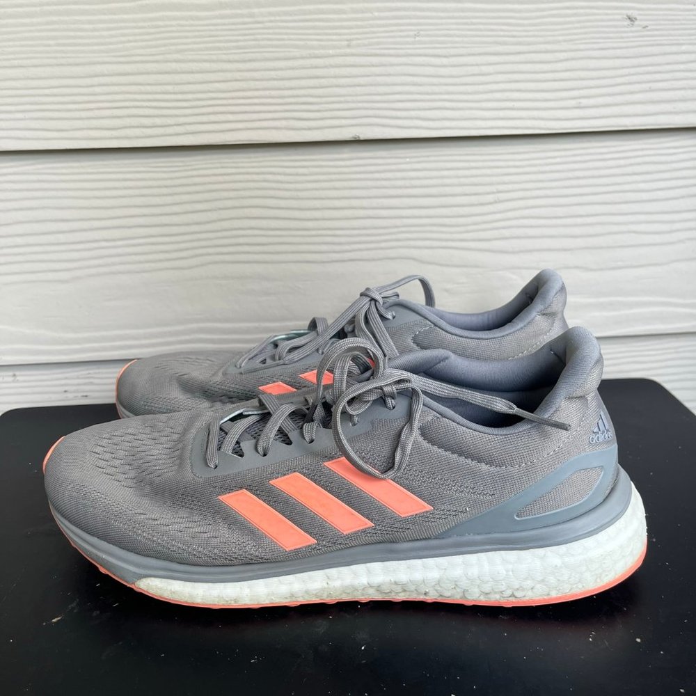 Adidas Women's Response Boost LT Grey Sun Glow Running Shoes Sneakers Sz. 10 - Picture 4 of 9